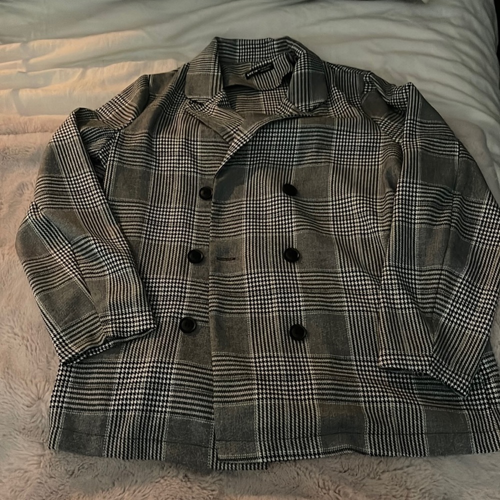 Shein jacket plaid